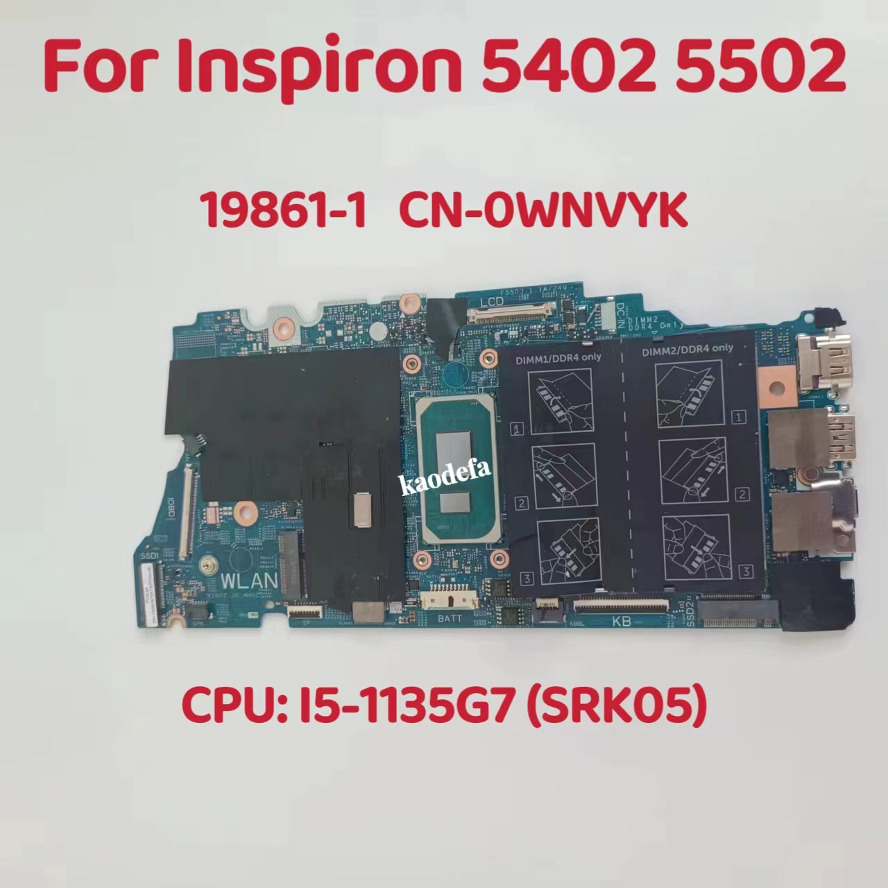 Intel Cpu Core I7 - 19861-1 Материнская плата для ноутбука Dell