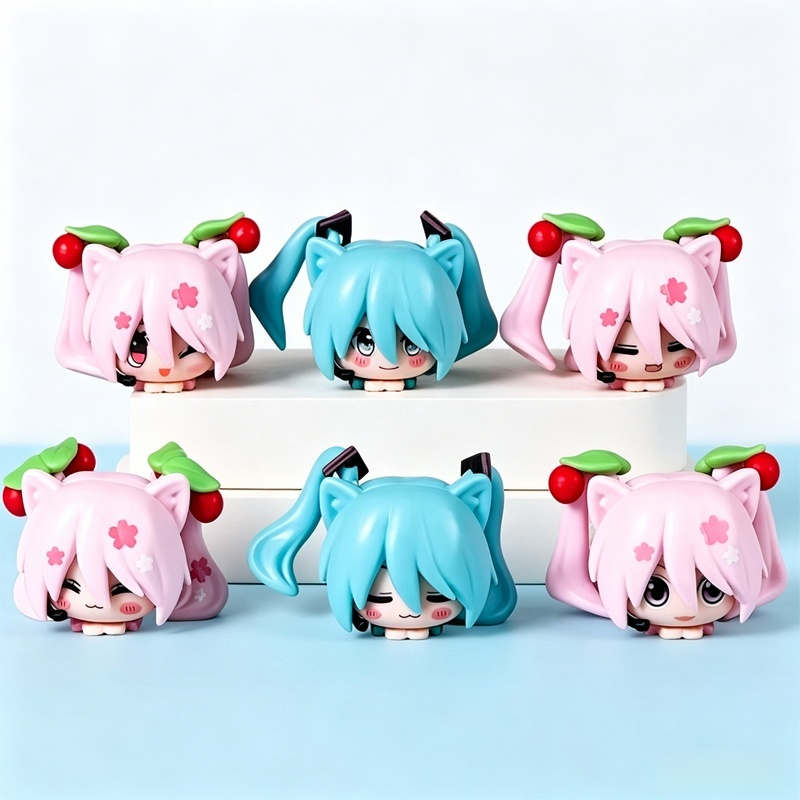 Pc Gaming Hatsune Miku - В наличии: Набор из 6 мини-статуэток