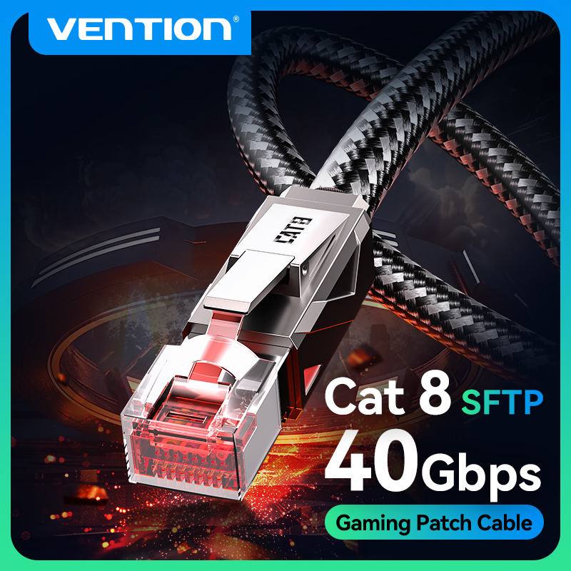 Pc Gaming Set - Vention Cat8 Ethernet Кабель 40Gbps 2000MHz