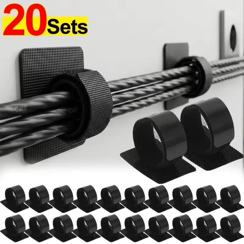 Desk Cable Organizer - Клейкие кабельные стяжки для проводов под