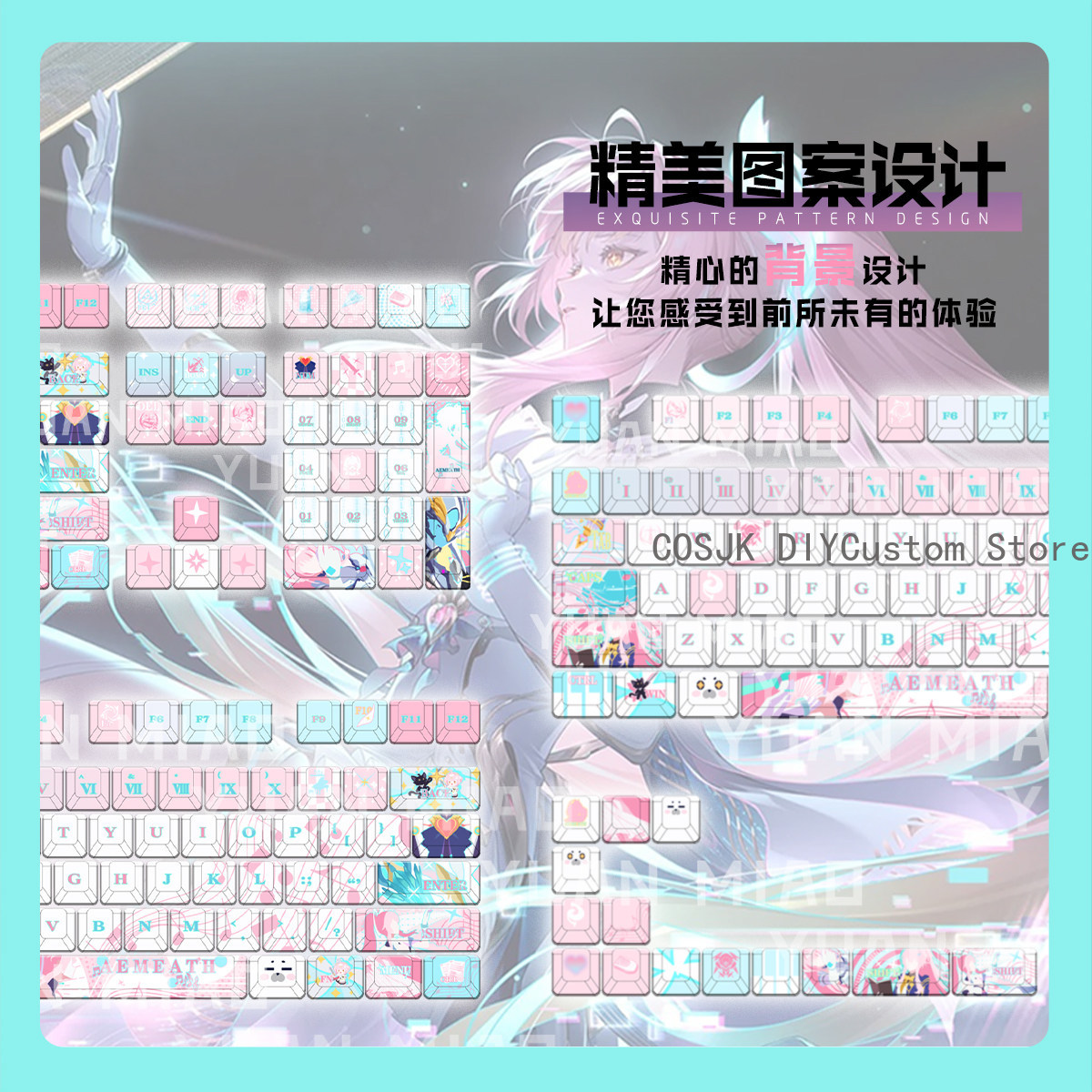 Комплект из 122 аниме-кейкапов – обзор и цена Mechanical Keyboard