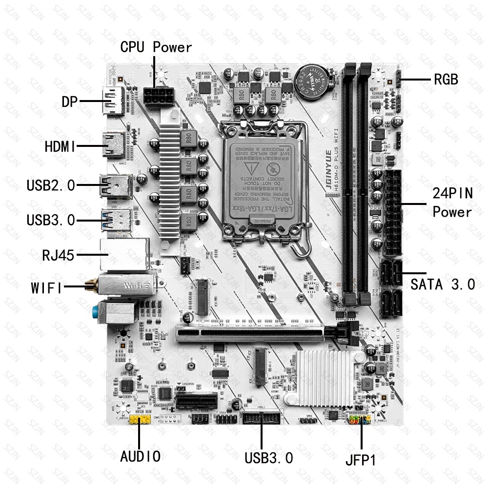 Материнская плата JGINYUE H610 – обзор и цена Pc Gaming I7 14Th Gen