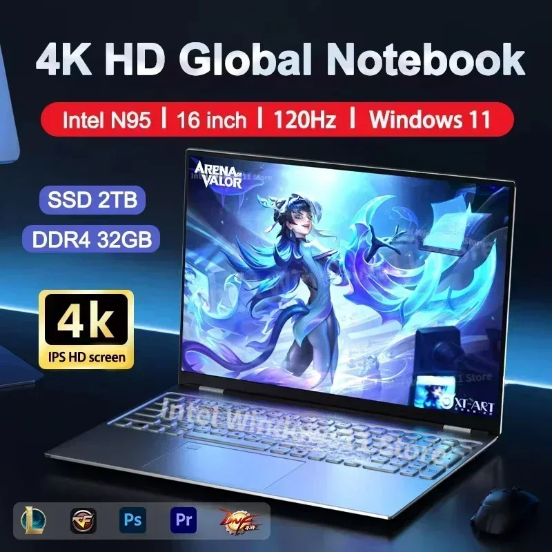 НОВЫЙ Ноутбук Intel N95 с 4K H – обзор и цена Pc Gaming Second