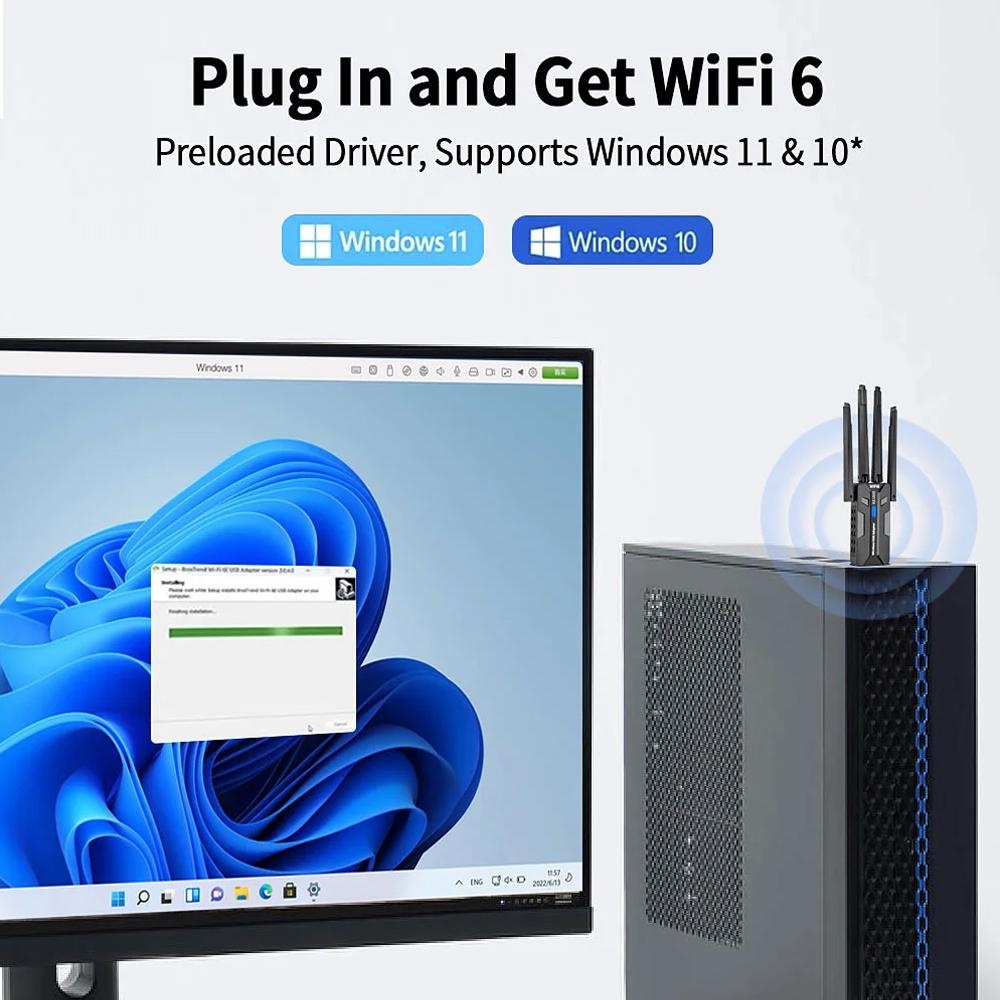 Адаптер Wi-Fi 6 USB 3.0, 1800  – обзор и цена Pc Gaming Second